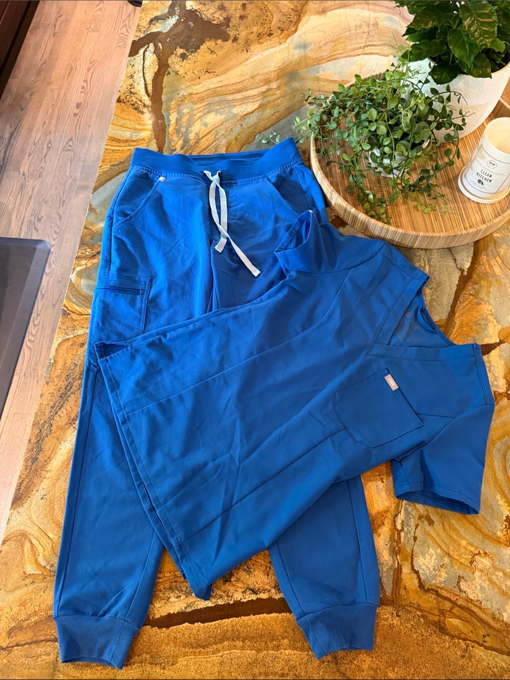 Women’s Blue Scrub Jogger Pants